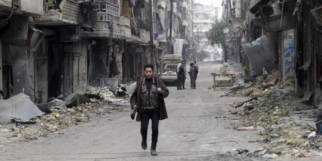 Un combattant de l'Armée syrienne libre à Alep, le 19 février.