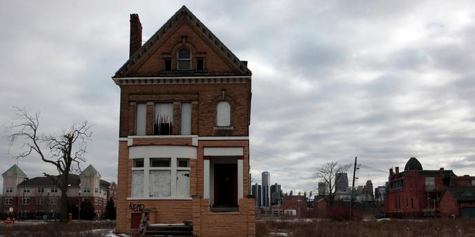 Abandoned house in Brush Park, Detroit, March 3.