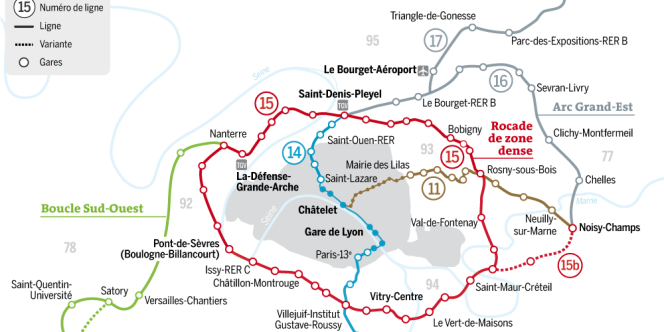 Projet de réseau de transport public du Grand Paris.