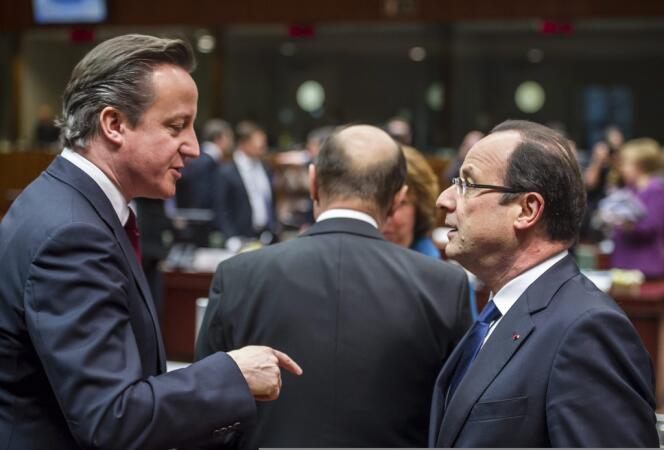 David Cameron et François Hollande, le 15 mars à Bruxelles.