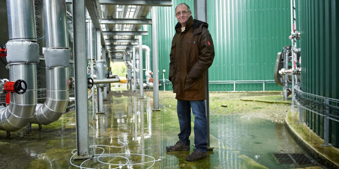 Denis Dessaudes, l'un des artisans de l'usine de méthanisation Geotexia de lisier et de déchets agroalimentaires de Saint-Gilles-du-Mené (Côtes-d'Armor).