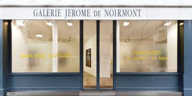 La vitrine de la galerie parisienne d'art contemporain Jérôme de Noirmont, qui vient de fermer ses portes.
