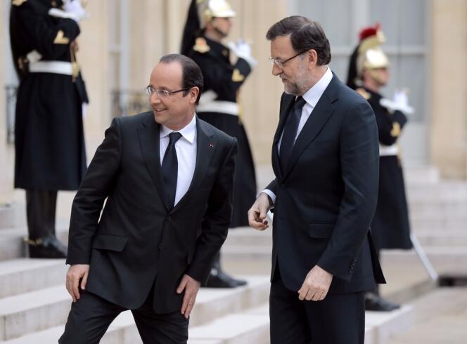François Hollande et Mariano Rajoy, le 26 mars à l'Elysée.