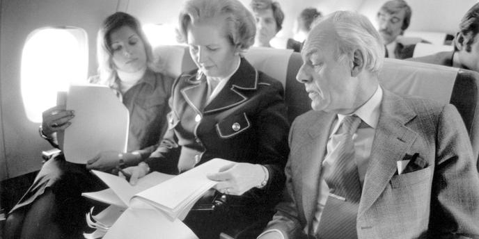Margaret Thatcher, aux côtés de son mari Denis et de sa fille Carol.
