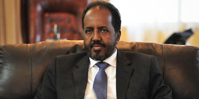 Le président somalien, Hassan Cheikh Mohamoud, le 16 octobre 2012, à Mogadiscio. 