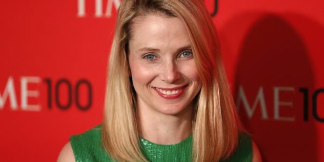 La directrice générale de Yahoo, Marissa Mayer, le 23 avril, à New York.
