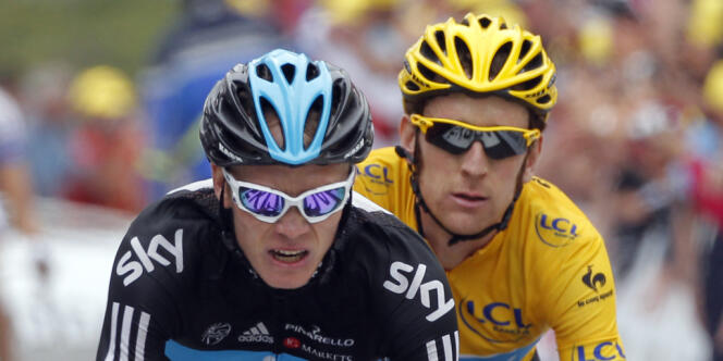 Chris Froome et Bradley Wiggins lors du Tour de France 2012.