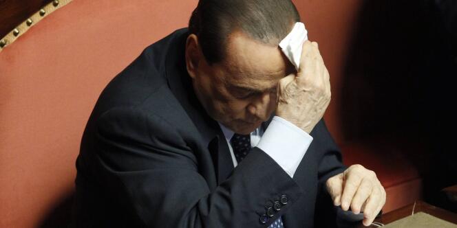 Silvio Berlusconi, le 30 avril au Parlement, à Rome.