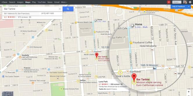 Une carte Google Maps personnalisée.