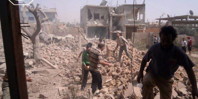 Le Hezbollah se bat aux côtés de l'armée syrienne. Ici à Qoussair, le 18 mai 2013.