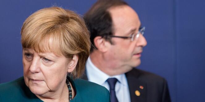 François Hollande et Angela Merkel lors du sommet européen du 22 mai 2013 à Bruxelles.