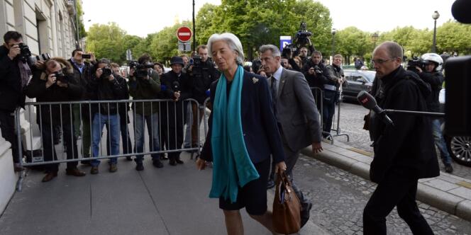 Christine Lagarde à son arrivée à la Cour de justice de la République, le 23 mai 2013.