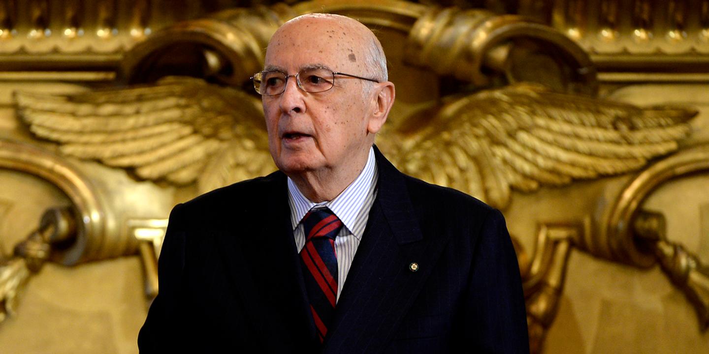 le president italien giorgio napolitano a demissionne