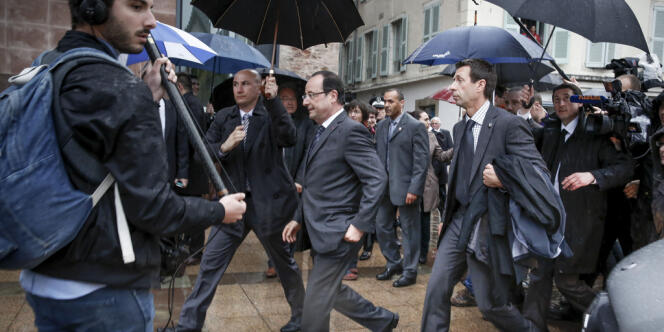 François Hollande, en visite officielle à Rodez (Aveyron), mercredi 29 mai. 
