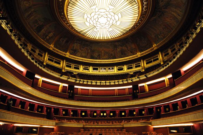 La salle du Théâtre des Champs-Elysées à Paris en juin 2008.