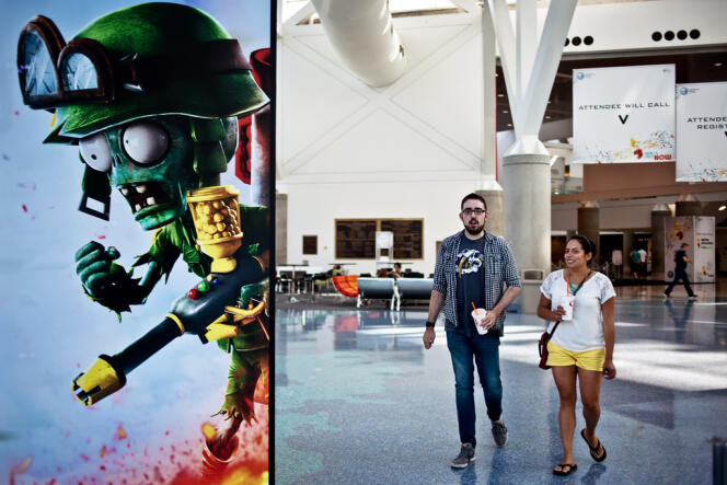 Dans le centre de convention de Los Angeles, le 9 juin, avant le début du salon du jeu vidéo E3.