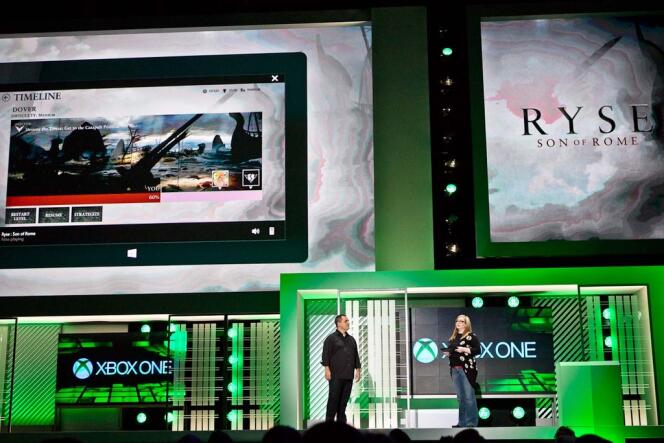 Présentation de l'application Smartglass de Microsoft lors de l'E3 2013 à Los Angeles.