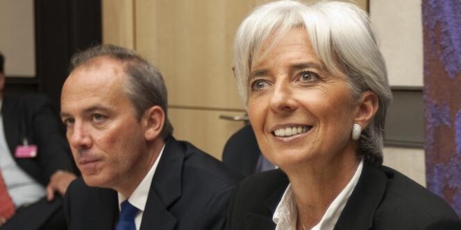 Christine Lagarde et son ancien directeur de cabinet, Stéphane Richard, en 2008 à Paris.