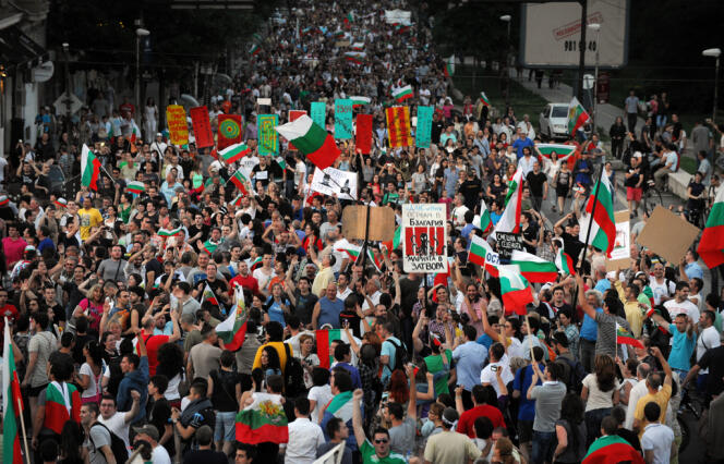 Manifestation à Sofia, dimanche 16 juin.