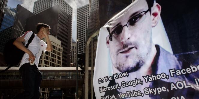 Une affiche de soutien à Edward Snowden à Hongkong, le 18 juin.