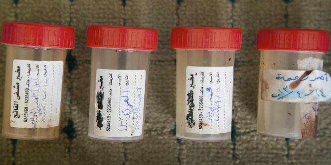 Des échantillons d'urine ont été ramenés de Syrie par les reporteurs du 