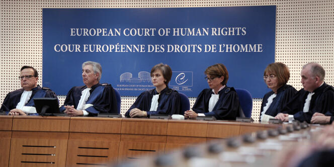 Les juges de la Cour européenne des droits de l'homme, à Strasbourg, le 25 janvier.