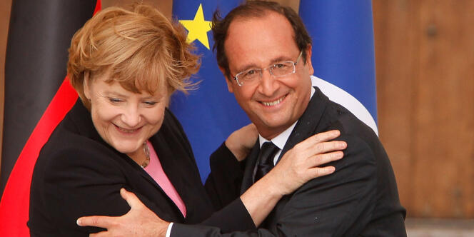 François Hollandeet Angela Merkel le 8 juin 2012 à Reims.