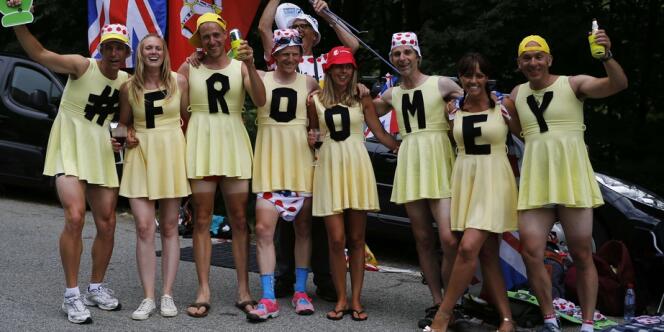 Des supporters de Chris Froome, le 18 juillet à l'Alpe d'Huez.