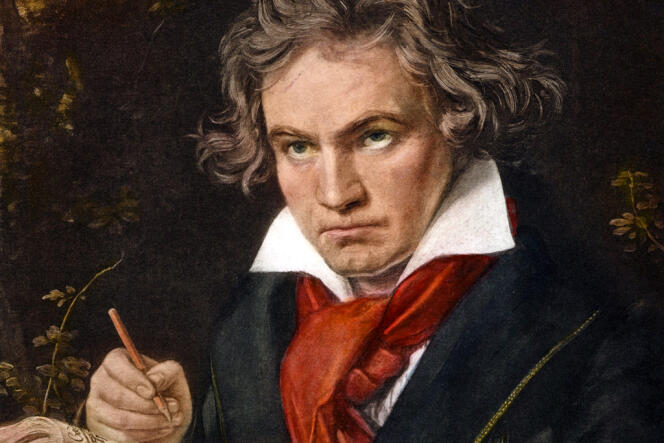 Beethoven tenant la partition de la 