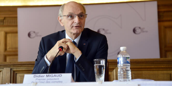 Didier Migaud, président de la Cour des comptes, lors de la présentation du rapport annuel sur les finances publiques, le 27 juin, à Paris.