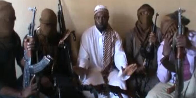 Capture d'écran montrant le chef de Boko Haram, Abubakar Shekau, en avril 2012.
