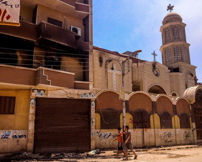 Une église copte attaquée à Minya, le 14 août. 