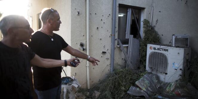 Une roquette tirée du Liban a touché le kibboutz de Gesher Haziv, dans le nord d'Israël, le 22 août.