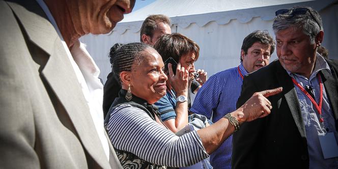 La ministre de la justice, Christiane Taubira, lors de l'université d'été du PS à La Rochelle.