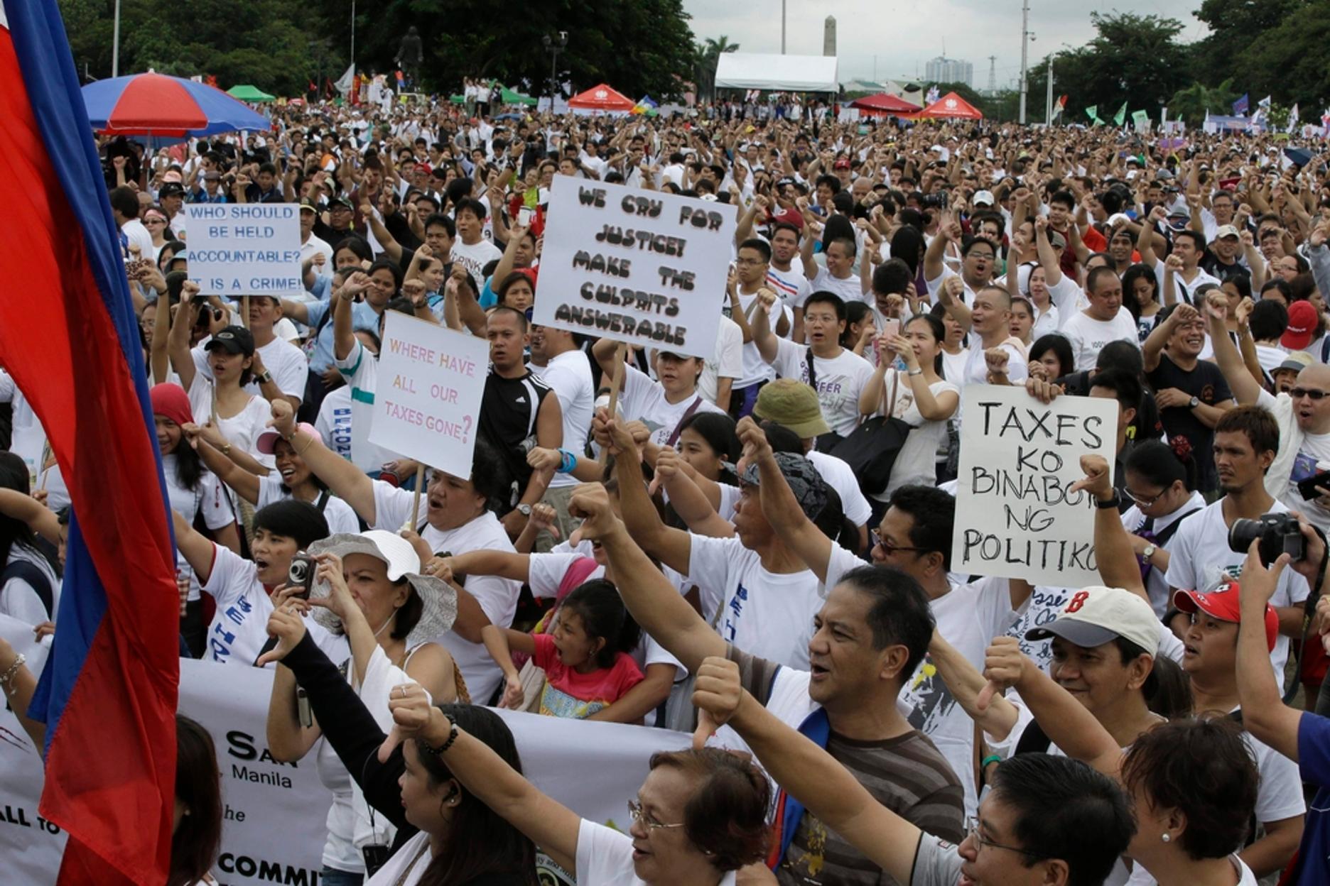 Philippines manifestation géante contre la corruption