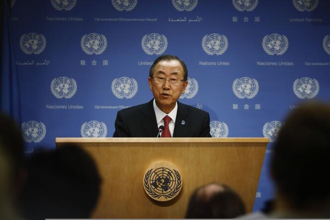 Le secrétaire général de l'ONU, Ban Ki-moon, le 3 septembre à New York.