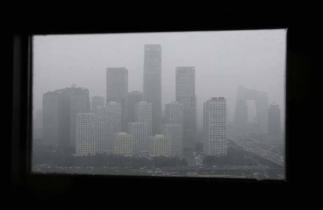 La pollution, au dioxyde de carbone notamment, est un problème récurrent en Chine. Ici, à Pékin, en juillet 2013. 