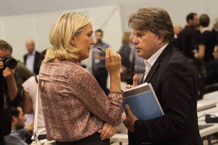 Marseille le 14 septembre 2013. L'UniversitŽ d'ŽtŽ du Front National. Discussion entre Marine Le Pen et Gilbert Collard