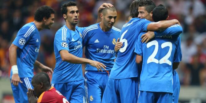 L'équipe du Real Madrid lors du match contre Galastasaray, à Istanbul, le 17 septembre. 
