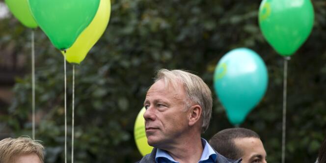 Jürgen Trittin, le candidat des Verts allemands, crédités de 8 % des suffrages dans les premières estimations.