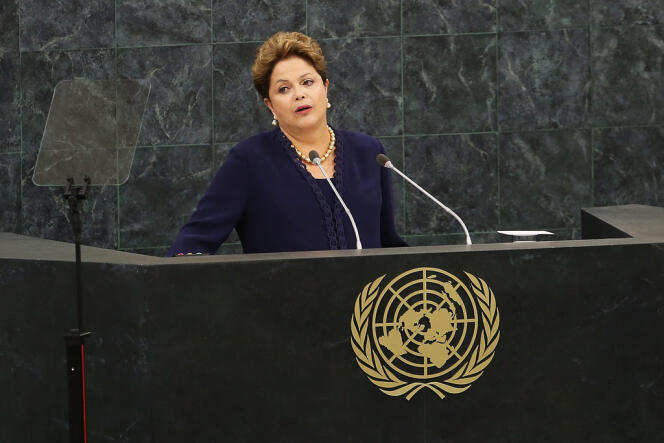 Dilma Roussef, la président brésilienne, à la tribune de l'ONU, le 24 septembre. 