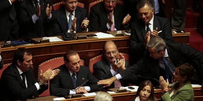 Silvio Berlusconi, le 2 octobre au Sénat.