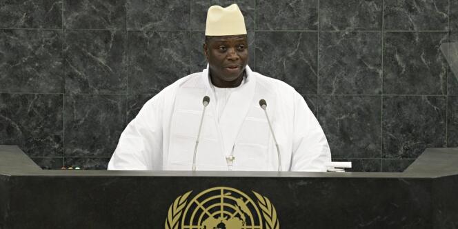 Le président de Gambie, Yahya Jammeh, le 27 septembre à l'Assemblée générale de l'ONU.