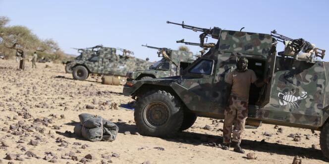 Soldats tchadiens en poste dans le nord du Mali, en mars 2013.