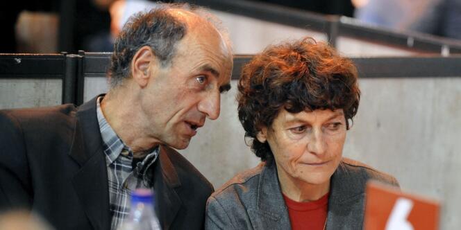 Jeannie Longo et  son mari, Patrice Ciprelli, le 27 octobre 2011 à Grenoble.