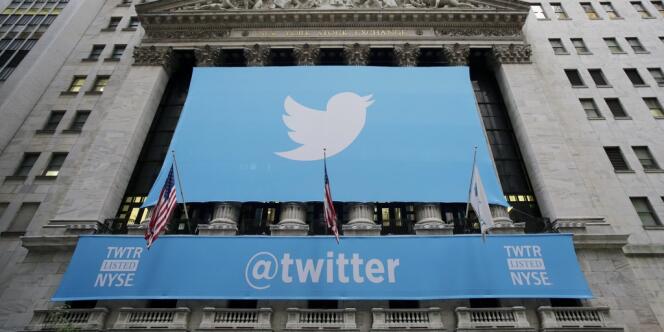 A Wall Street, le 7 novembre 2013, jour de l'introduction de Twitter en Bourse. 