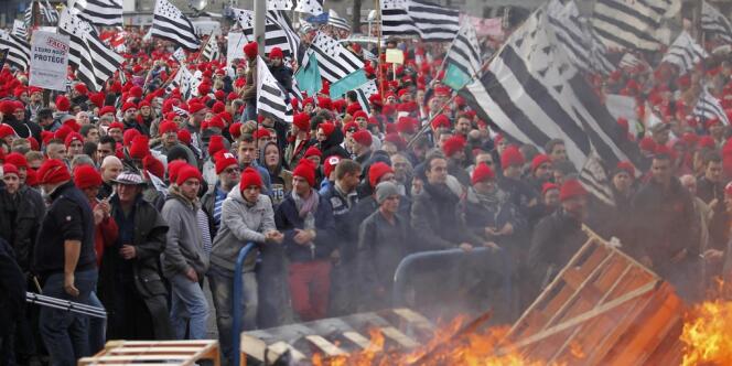 Manifestation à Quimper, le 2 novembre 2013.