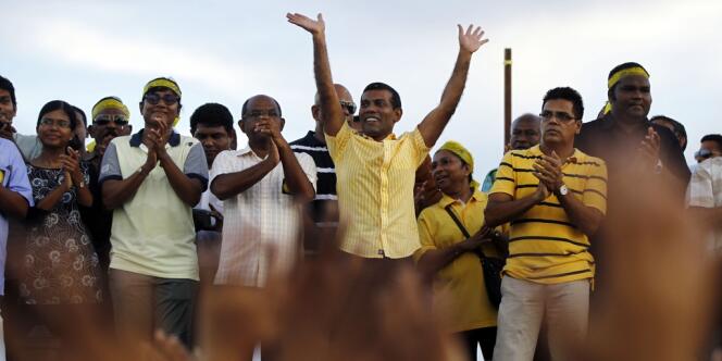 Mohamed Nasheed est arrivé en tête du premier tour avec 47 % des voix la semaine dernière.