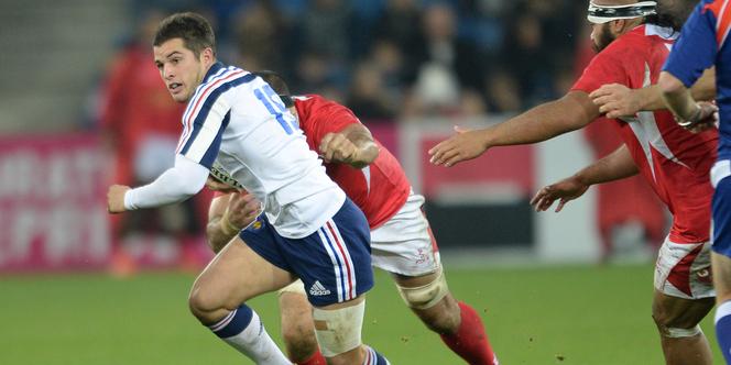 L'arrière du XV de France Brice Dulin, samedi au Havre, face aux Tonguiens.