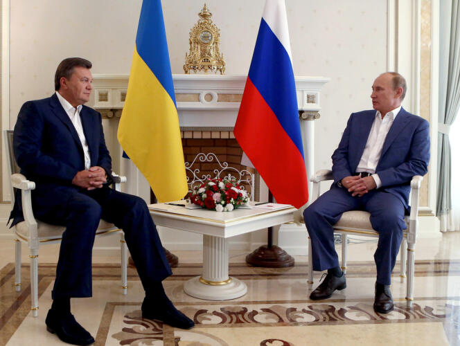 Viktor Ianoukovitch et Vladimir Poutine, en août 2012 à Sotchi.